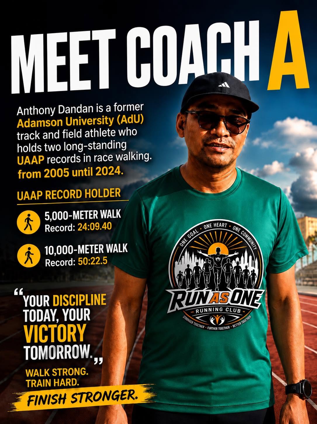 Coach Anthony Dandan of RUN AS ONE
